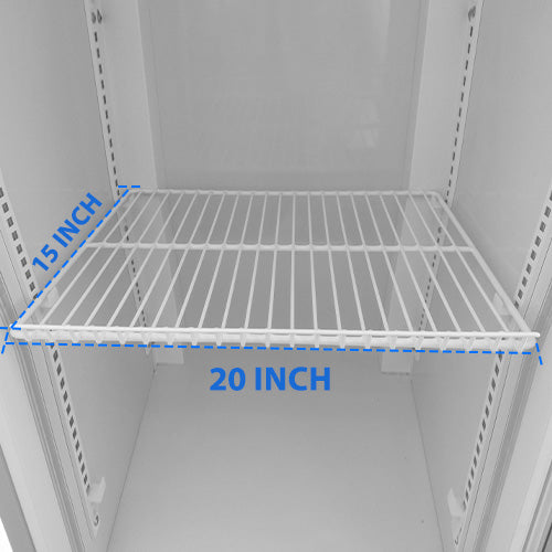 KICHKING 10.9 Cu.ft Merchandiser Refrigerator Black/Silver Swing Glass Door With LED Lighting-23.6"w