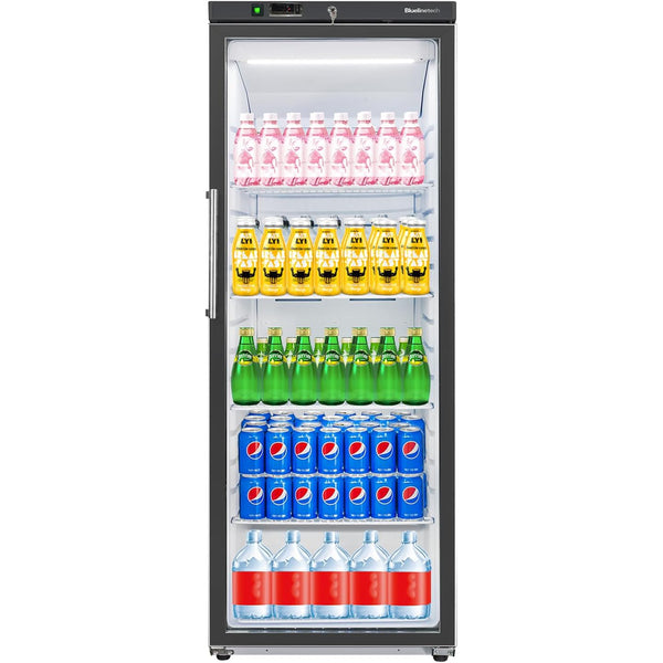 BLUELINETECH Display Refrigerator 18.6Cu.ft, 33-45℉, Black, for Food and Beverage Refrigeration, for Commercial Kitchen, Home, Canteen, Restaurant