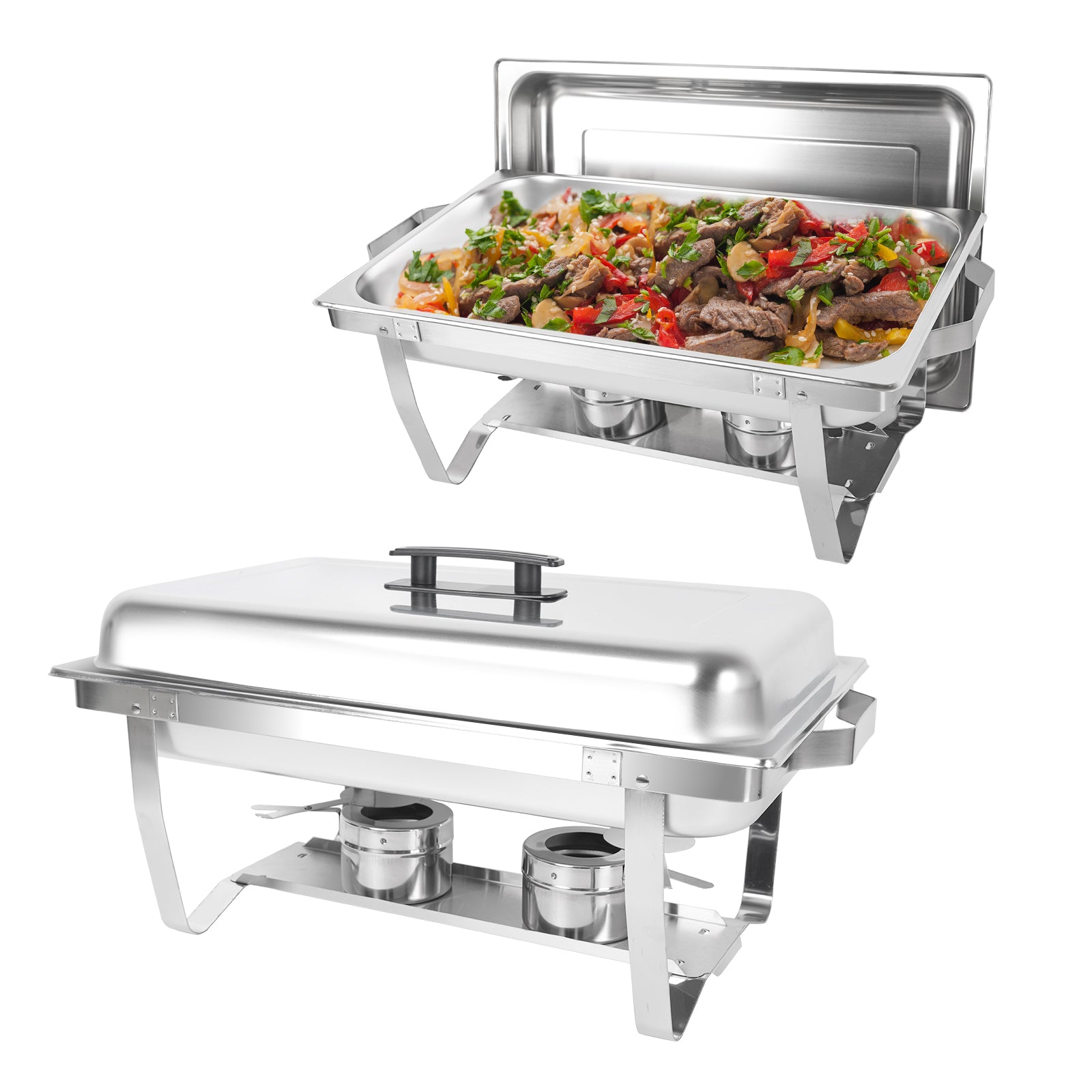 IMACONE 2 Pack Chafing Dish Buffet Warmer Set, 8QT Rectangular