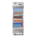 23 Cu.Ft Commercial Glass Door Display Refrigerator Merchandiser with LED Lighting