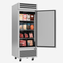 KICHKING 29"W 26 Cu.Ft Reach-in Freezer, Stainless Steel Single Door -8℉-0℉ Commercial Upright Freezer for Restaurant, Cafe, Bar, Garage