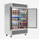 KICHKING 41.9 Cu.Ft Reach-in Freezer, Stainless Steel Single Door -8℉-0℉ Commercial Upright Freezer for Restaurant, Cafe, Bar, Garage