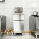 Commercial Deep Fryer, 3-Burner Fryer for Restaurants, Stainless Steel Floor Standing Deep Fryers with Dual Baskets and Adjustable Temperature, Propane Powered, 40 lbs Capacity, 90,000 BTU