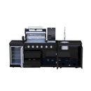 46-Inch 4-Burner 72000 BTU Deluxe Stainless Steel Gas Outdoor Kitchen Bar Barbecue Island Grill + Wine Cooler Compact Refrigerator + Rotisserie kit + Granite Countertops + Stainless steel Sink
