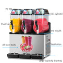 KICHKING 110V Commercial Slushy Machine 45L 3 Tank 1100W Stainless Steel Margarita Frozen Drink With Powerful Compressor Efficient Cooling Perfect for Supermarkets Cafes Restaurants Bars