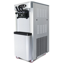 KICHKING Commercial vertical ice cream machine,25-30L/H production capacity, with 2x6L hopper, 2000W power, soft ice cream machine for restaurants and snack shops, three flavors