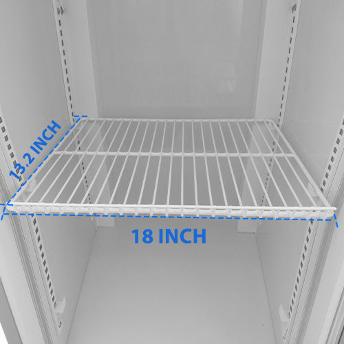 KICHKING 8.0 Cu.ft Merchandiser Refrigerator Silver/Black Swing Glass Door With LED Lighting-21.7"w