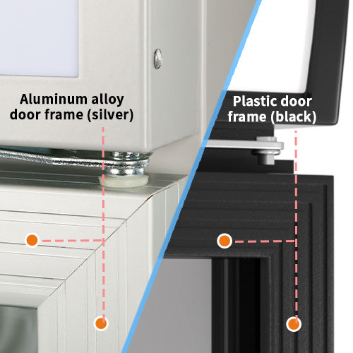 KICHKING 10.9 Cu.ft Merchandiser Refrigerator Silver/Black Swing 2 Glass Doors Light Box With LED Lighting-23.6"w