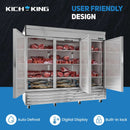 72"W Solid Door Reach-In Freezer 65 Cu.Ft Commercial Stainless Steel Upright Freezer