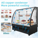 BLUELINETECH 10.3 Cu.Ft Commercial Countertop Refrigerator, Display Refrigerator,Display Cake Pastry or flower with LED Lighting Automatic Defrosting Air-cooling, ETL Certified