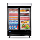 49 Cu. Ft Merchandiser Refrigerator Glass Door Commercial Beverage Refrigerators With LED Light Box
