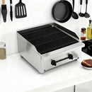 24 Inch Commercial Gas Lava Rock Charbroiler, Stainless Steel Countertop Grill with 2 Burners 56000 BTU, Cast Iron Grates, Restaurant BBQ Broiler, Natural Gas/Propane