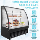 BLUELINETECH 8.3 Cu.Ft Commercial Countertop Refrigerator, Display Refrigerator,Display Cake Pastry or flower with LED Lighting Automatic Defrosting Air-cooling, ETL Certified
