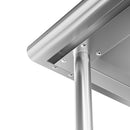 Aplancee Stainless Steel Work Table 24 x 24 Inch with Adjustable Undershelf, Heavy-Duty Metal Prep Table for Commercial Kitchen & Restaurant, Garage, Outdoor