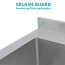 21"D x 36"W x 35.5"H Stainless Steel Large Utility Sink Single Bowl, Freestanding Commercial Restaurant Sink with Pull-Out Faucet, Utility Sink for Laundry Room, Garage, Kitchen