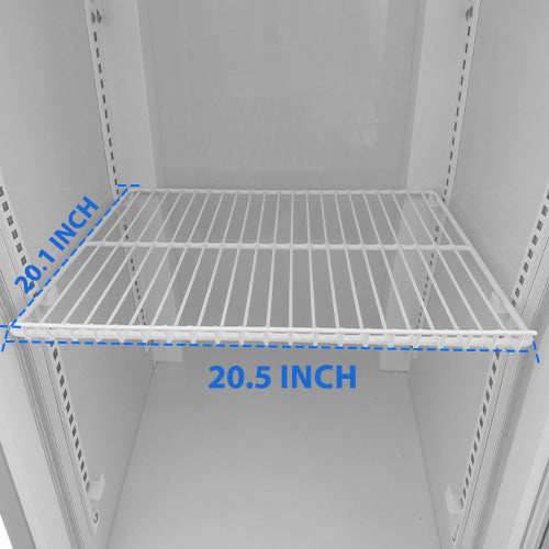 KICHKING 16.5 Cu.ft Merchandiser Refrigerator Silver/Black Swing Glass Door With LED Lighting-24"w