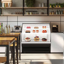 BLUELINETECH 8.3 Cu.Ft Commercial Countertop Refrigerator, Display Refrigerator,Display Cake Pastry or flower with LED Lighting Automatic Defrosting Air-cooling, ETL Certified