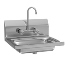 Aplancee Stainless Steel Sink with Faucet,Commercial Wall Mounted Hand Sink for Washing, Restaurant, Kitchen, Outdoor and Home Use, 17 x 15 Inches
