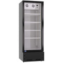 A black glass door commercial merchandiser refrigerato