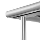 Aplancee Stainless Steel Work Table 24 x 24 Inch with Adjustable Undershelf, Heavy-Duty Metal Prep Table for Commercial Kitchen & Restaurant, Garage, Outdoor