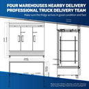 KICHKING 72"W Commercial Reach-in Refrigerator - Three Section Solid Door Stainless Steel Refrigerator