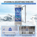 23 Cu.Ft Commercial Glass Door Display Refrigerator Merchandiser with LED Lighting