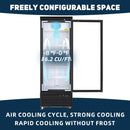 Bluelinecool 16.2 Cu.ft Display Refrigerator for Beverage,1 Glass Door Back Bar Beverage Cooler with LED Light Adjustable Shelves,Display Fridge for Shop,Restaurant,Apartment,etc