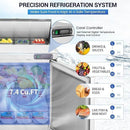 27" W Sandwich/Salad Prep Table With 1 Door Refrigerator Base | 7.4 Cu.Ft. & 12 Pans