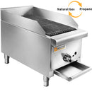 HOCCOT 12”  Gas Countertop Radiant Charbroiler -28,000 BTU Convertible Between Natural Gas And Liquid Propane