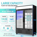 34.6 Cu. Ft Merchandiser Refrigerator Glass Door Commercial Beverage Refrigerators With LED Light Box
