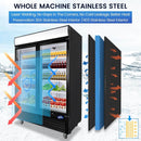 49 Cu. Ft Merchandiser Refrigerator Glass Door Commercial Beverage Refrigerators With LED Light Box
