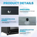 7.4 Cu.Ft Back Bar Cooler 35.4" W Glass Sliding Door Bar Fridge With LED Lighting