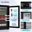 11.4 Cu.Ft Back Bar Cooler 53.2" W Glass Door Bar Fridge With LED Lighting