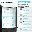 25.5 Cu.Ft Merchandiser Refrigerator Commercial Beverage Refrigerators Low-E Glass Door Display Drink Fridge