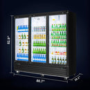 Bluelinecool 55.1 Cu.ft Display Refrigerator for Beverage,3 Glass Door back bar beverage cooler with LED Light Adjustable Shelves,Display Fridge for Shop,Restaurant,Apartment,etc
