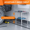 HOCCOT Stainless Steel Table for Prep & Work 24" X 30" inches with Adjustable Shelf