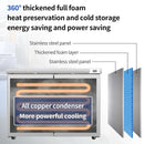 BLUELINETECH Commercial Refrigerator, 48" Worktop Undercounter Refrigerator,14.2 Cu.Ft Stainless Steel Refrigerator, ETL Approved,3 Door Worktop Fridge with lock for Restaurant, Bar, Diner