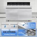 48" W Sandwich/Salad Prep Table With 2 Door Refrigerator Base | 13 Cu.Ft. & 12 Pans