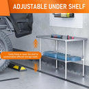 HOCCOT Stainless Steel Table for Prep & Work 24" X 48" inches with Adjustable Shelf