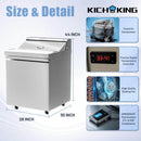 27" W Sandwich/Salad Prep Table With 1 Door Refrigerator Base | 7.2 Cu.Ft. & 8 Pans