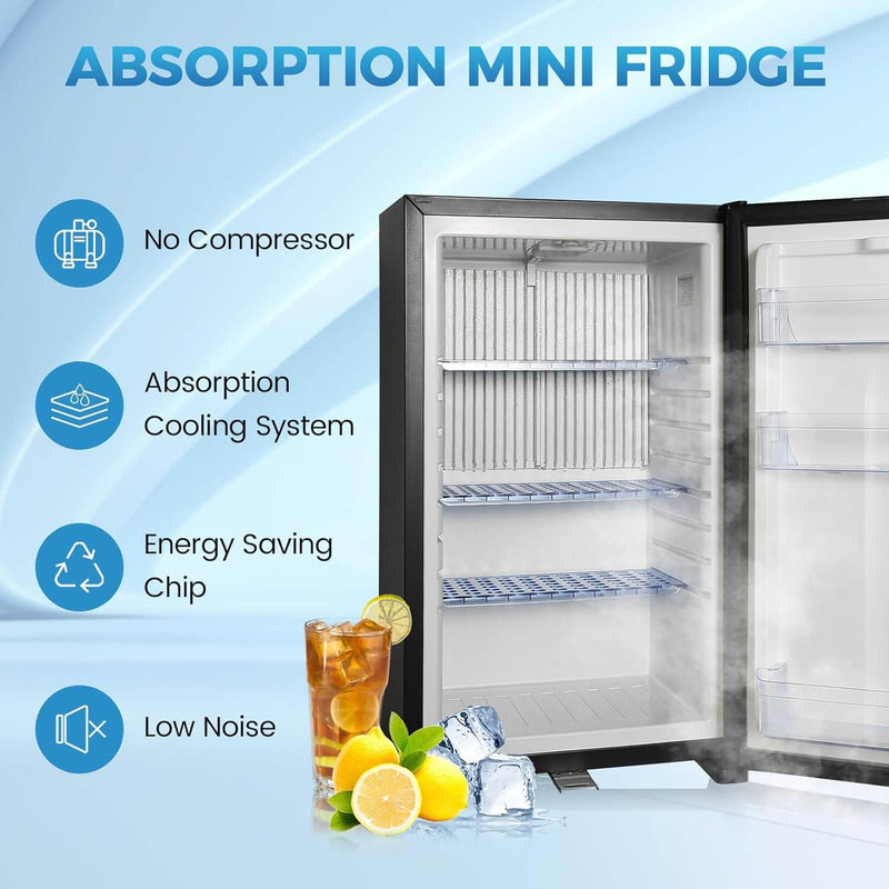 Mini Fridge for Bedroom 1.78 cu.ft 110V Quiet Fridge with Lock Small