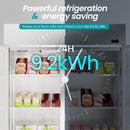 KICHKING 54"W Commercial Reach-In Refrigerator - Solid Door Two Section Stainless Steel Refrigerator