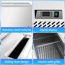 BLUELINETECH Commercial Horizontal Bottle Cooler, 14.61 Cubic Feet Do-it-yourself Commercial Horizontal Bottle Cooler with LED Thermostat, Auto Defrost, for Beer