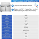 48" W Sandwich/Salad Prep Table With 2 Door Refrigerator Base | 12.9 Cu.Ft. & 18 Pans