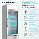 11.3 Cu. Ft Merchandiser Refrigerator Glass Door Commercial Beverage Refrigerators With LED Light Box