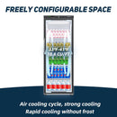 BLUELINETECH Display Refrigerator 18.6Cu.ft, 33-45℉, Black, for Food and Beverage Refrigeration, for Commercial Kitchen, Home, Canteen, Restaurant