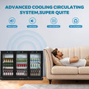 11.4 Cu.Ft Back Bar Cooler 53.2" W Glass Door Bar Fridge With LED Lighting