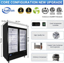 49 Cu. Ft Merchandiser Refrigerator Glass Door Commercial Beverage Refrigerators With LED Light Box