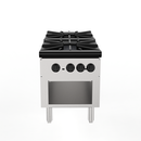 Commercial Gas Stove with 2 Burners, Propane and Natural Gas Countertop Cooking Stove Range, Stainless Steel Gas Hot Plate, Commercial Cooking Equipment for Restaurant, 180,000 BTU