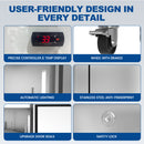 KICHKING 41.9 Cu.Ft Reach-in Refrigerator, Stainless Steel Single Door 33℉-40℉ Commercial Upright Refrigerator for Restaurant, Cafe, Bar, Garage
